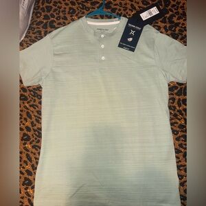 Kenneth Cole Men's Green Henley Shirt